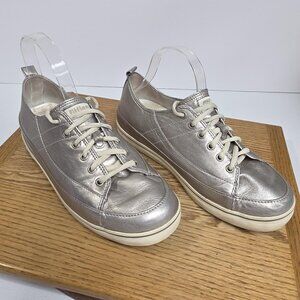 FitFlop Hat Sneaker Shoes Womens Size 8 Leather Lace Up Micro Wobbleboard Casual